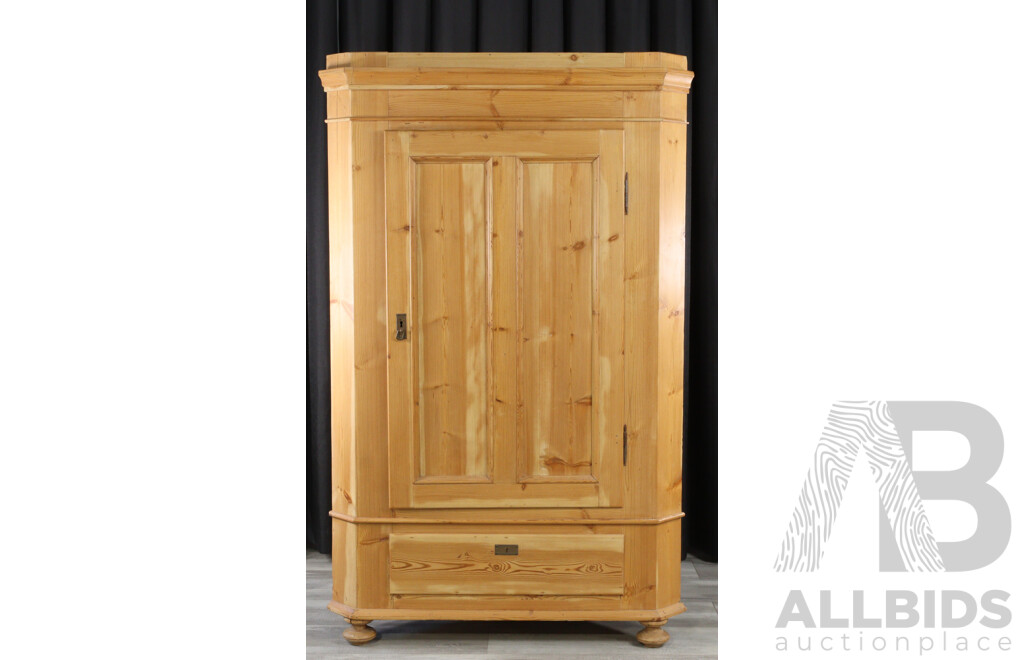 Vintage Danish Pine Corner Cabinet