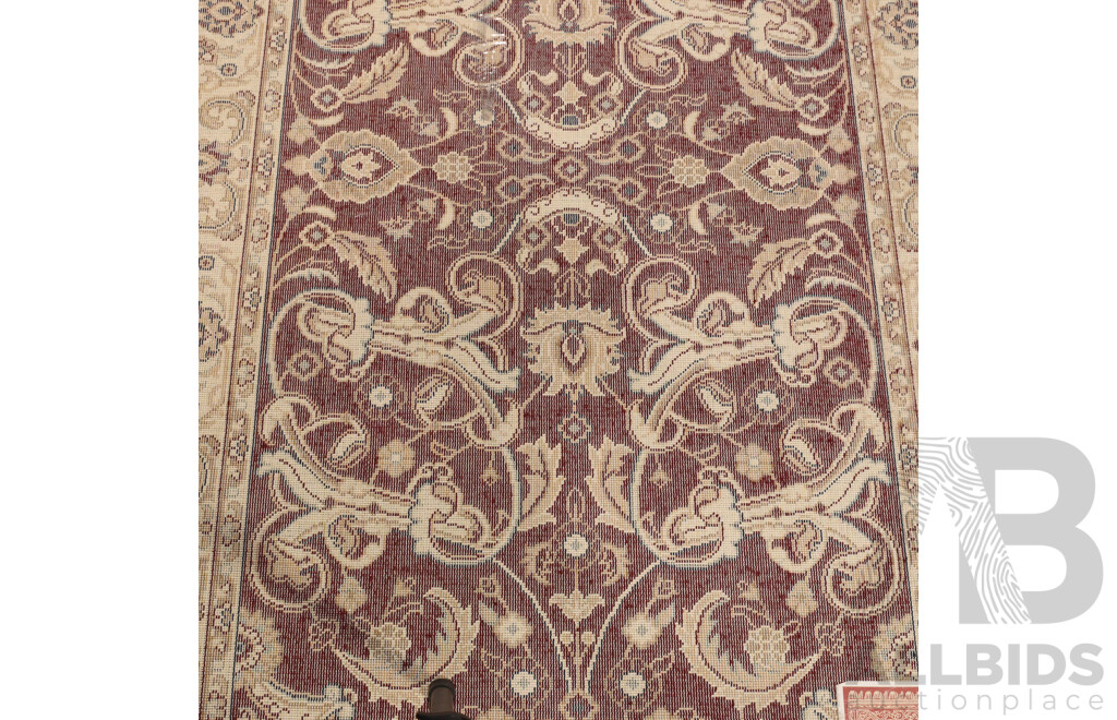 Pair Machine Made Acrylic Persian Style Rugs by Empire Merinos