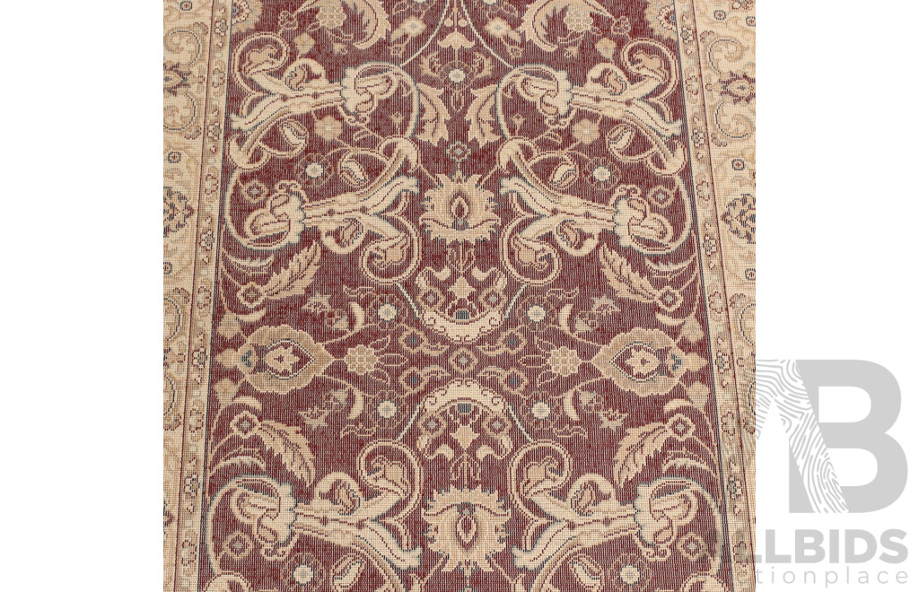 Pair Machine Made Acrylic Persian Style Rugs by Empire Merinos