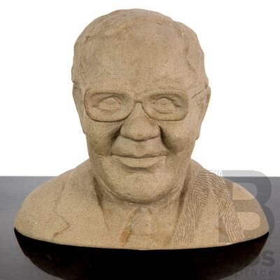 Vintage Danish "Savings Man of the Year 1975: Poul Hartling" Bikuben Money Box by Soholm Ceramics