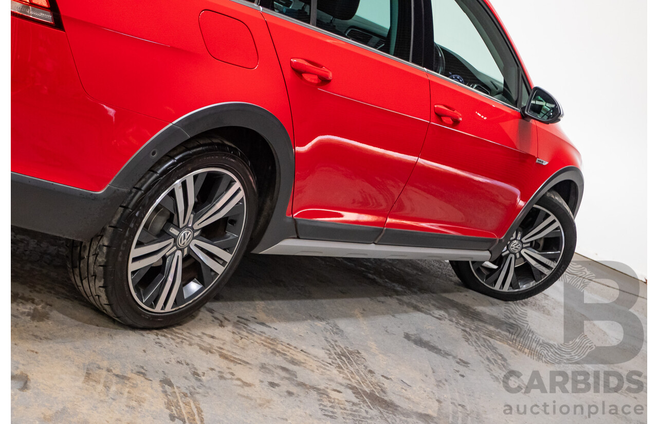 06/2017 Volkswagen Golf ALLTRACK 135 TDI Premium (AWD) AU MY18 4D Wagon Tornado Red Turbo Diesel 2.0L