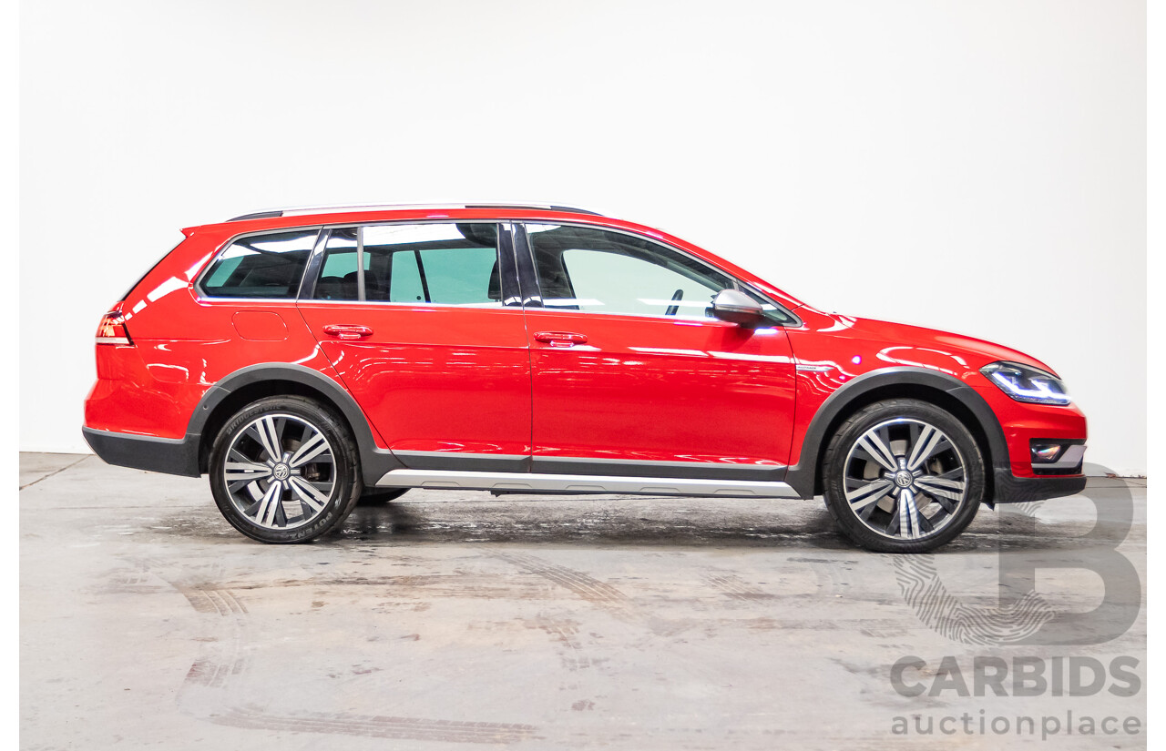 06/2017 Volkswagen Golf ALLTRACK 135 TDI Premium (AWD) AU MY18 4D Wagon Tornado Red Turbo Diesel 2.0L