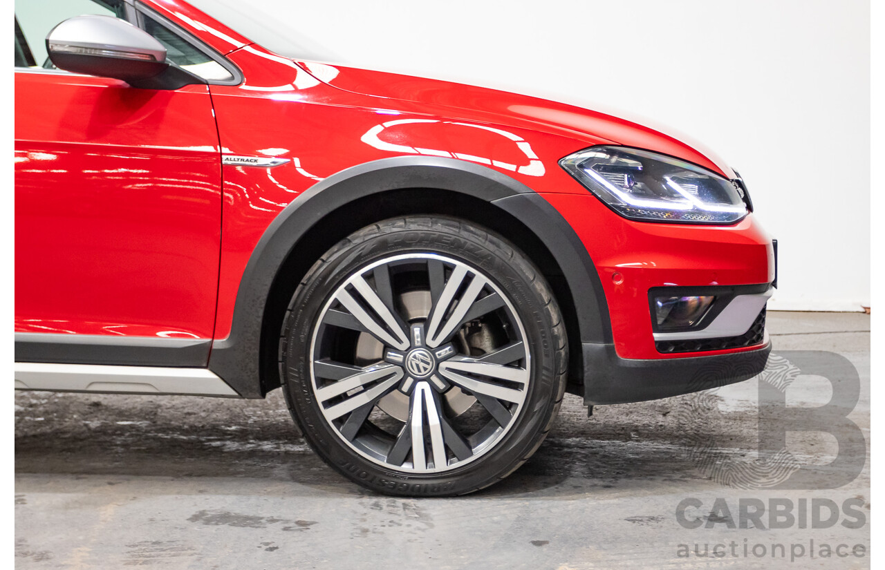 06/2017 Volkswagen Golf ALLTRACK 135 TDI Premium (AWD) AU MY18 4D Wagon Tornado Red Turbo Diesel 2.0L