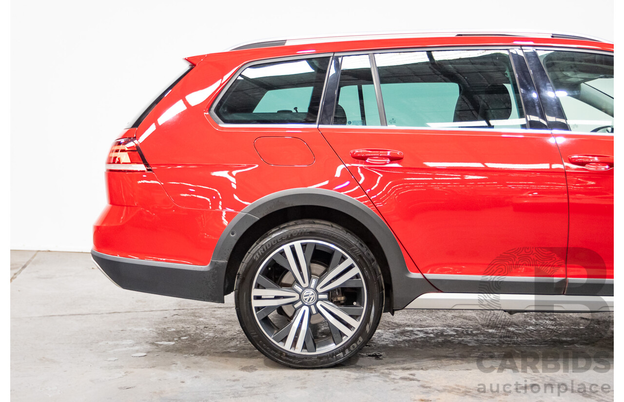 06/2017 Volkswagen Golf ALLTRACK 135 TDI Premium (AWD) AU MY18 4D Wagon Tornado Red Turbo Diesel 2.0L