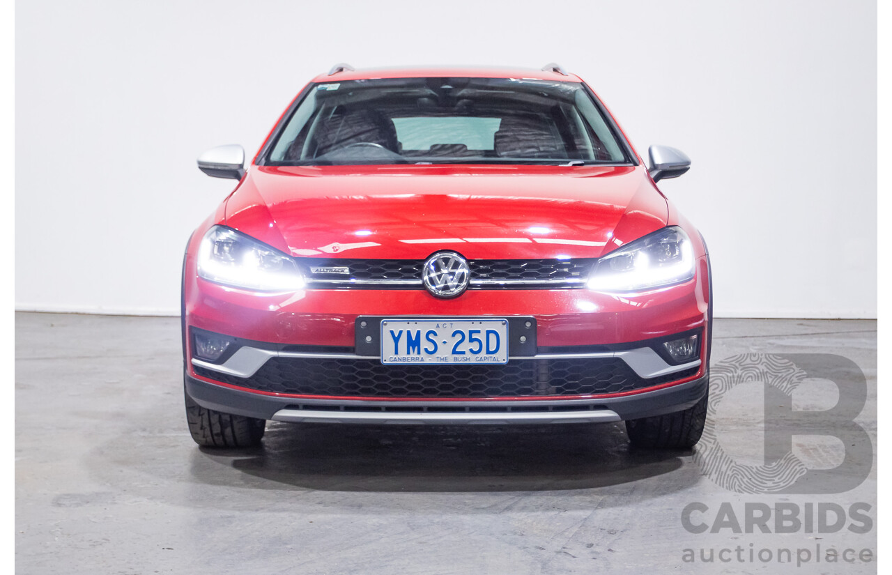06/2017 Volkswagen Golf ALLTRACK 135 TDI Premium (AWD) AU MY18 4D Wagon Tornado Red Turbo Diesel 2.0L