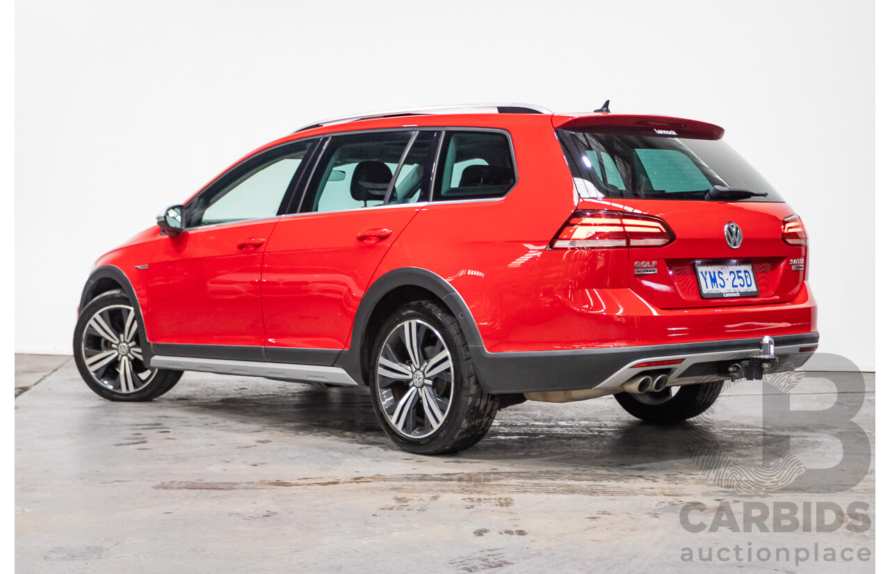 06/2017 Volkswagen Golf ALLTRACK 135 TDI Premium (AWD) AU MY18 4D Wagon Tornado Red Turbo Diesel 2.0L