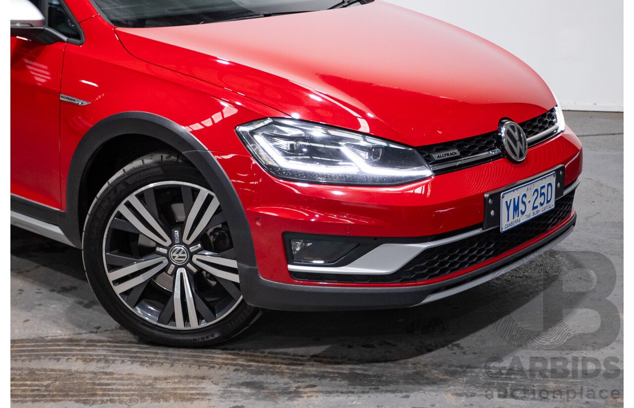 06/2017 Volkswagen Golf ALLTRACK 135 TDI Premium (AWD) AU MY18 4D Wagon Tornado Red Turbo Diesel 2.0L