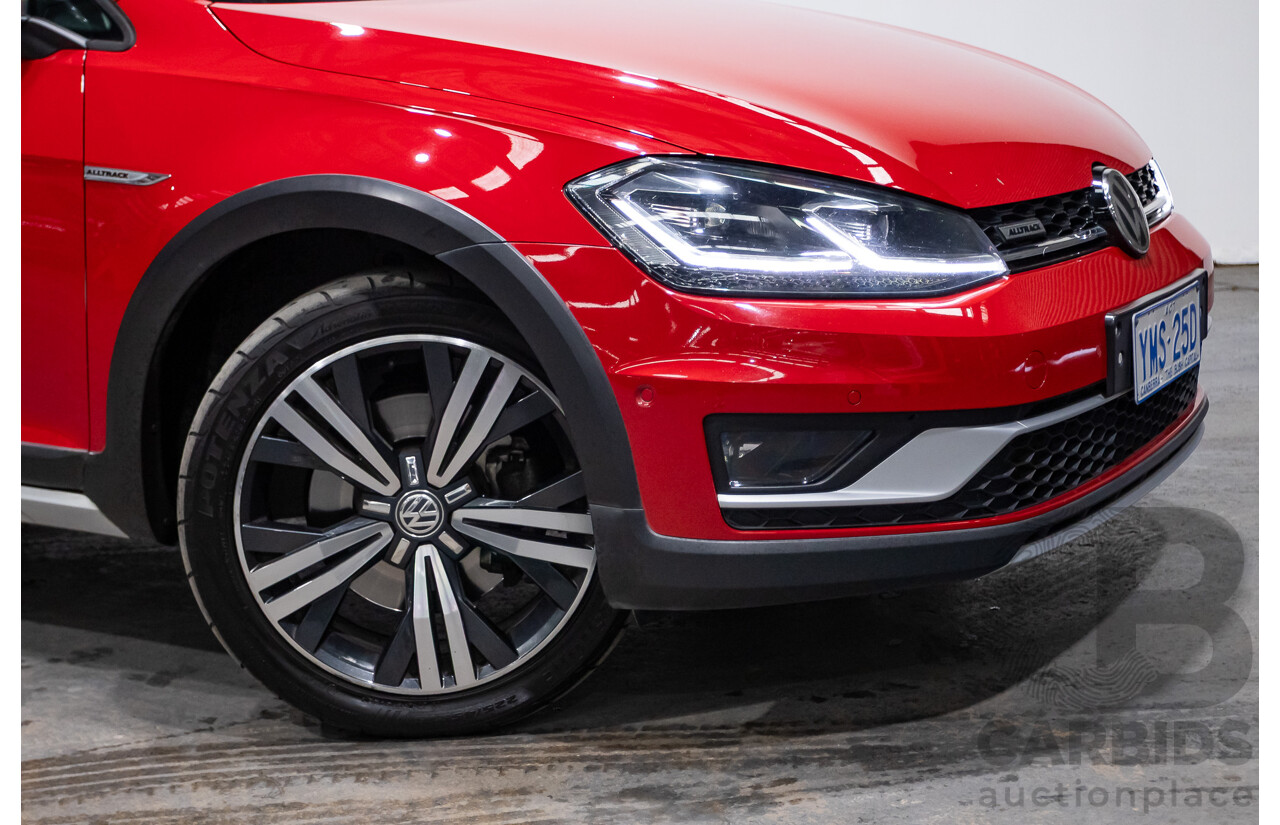 06/2017 Volkswagen Golf ALLTRACK 135 TDI Premium (AWD) AU MY18 4D Wagon Tornado Red Turbo Diesel 2.0L