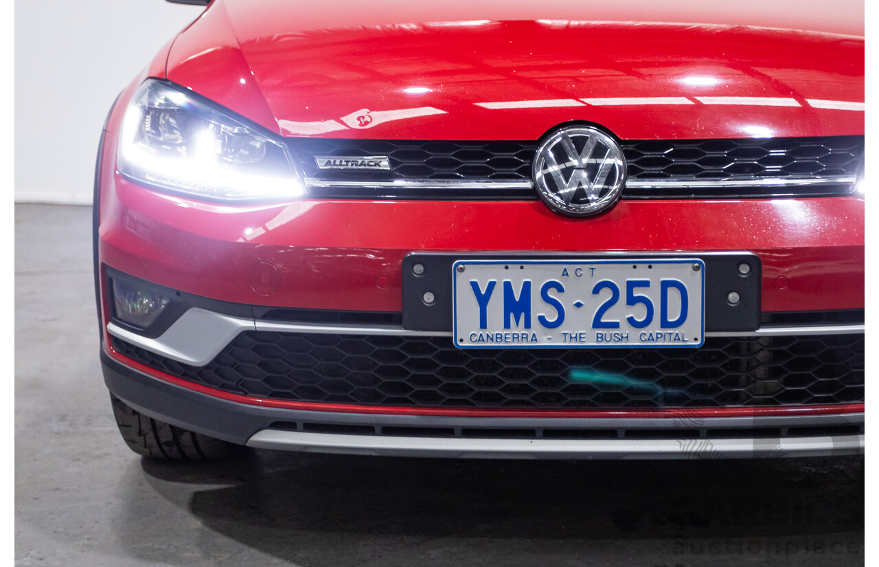 06/2017 Volkswagen Golf ALLTRACK 135 TDI Premium (AWD) AU MY18 4D Wagon Tornado Red Turbo Diesel 2.0L
