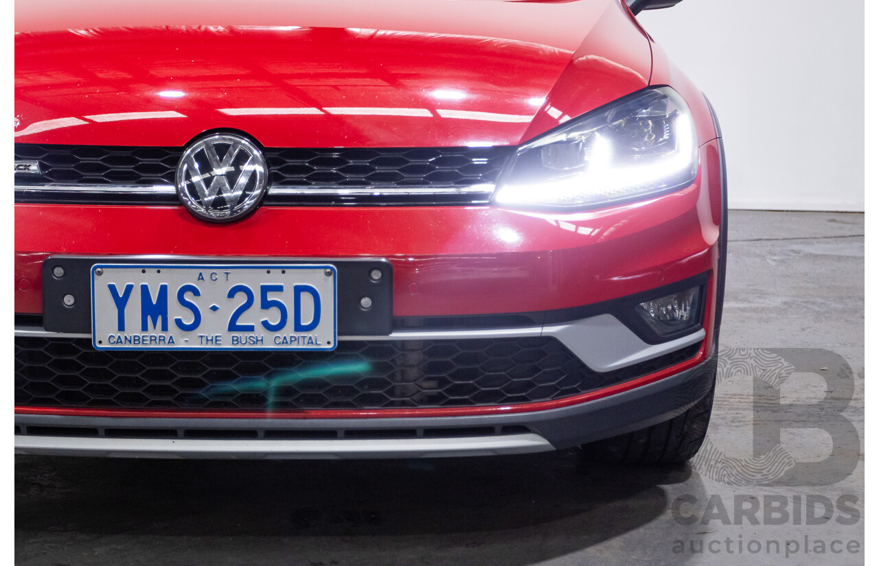 06/2017 Volkswagen Golf ALLTRACK 135 TDI Premium (AWD) AU MY18 4D Wagon Tornado Red Turbo Diesel 2.0L