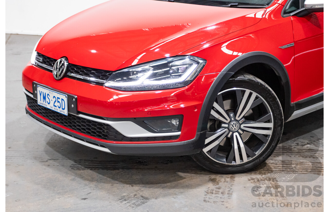 06/2017 Volkswagen Golf ALLTRACK 135 TDI Premium (AWD) AU MY18 4D Wagon Tornado Red Turbo Diesel 2.0L