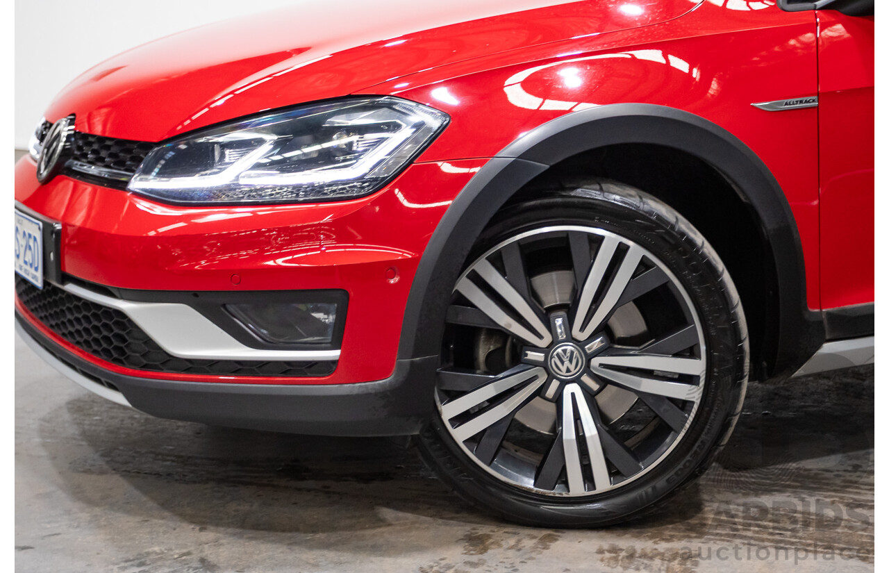 06/2017 Volkswagen Golf ALLTRACK 135 TDI Premium (AWD) AU MY18 4D Wagon Tornado Red Turbo Diesel 2.0L