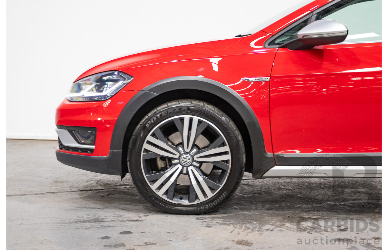 06/2017 Volkswagen Golf ALLTRACK 135 TDI Premium (AWD) AU MY18 4D Wagon Tornado Red Turbo Diesel 2.0L