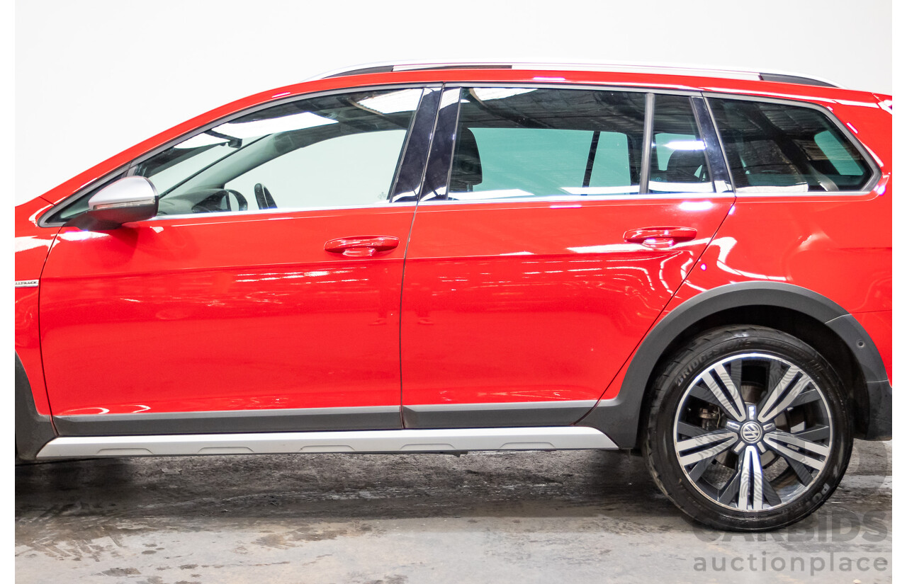 06/2017 Volkswagen Golf ALLTRACK 135 TDI Premium (AWD) AU MY18 4D Wagon Tornado Red Turbo Diesel 2.0L
