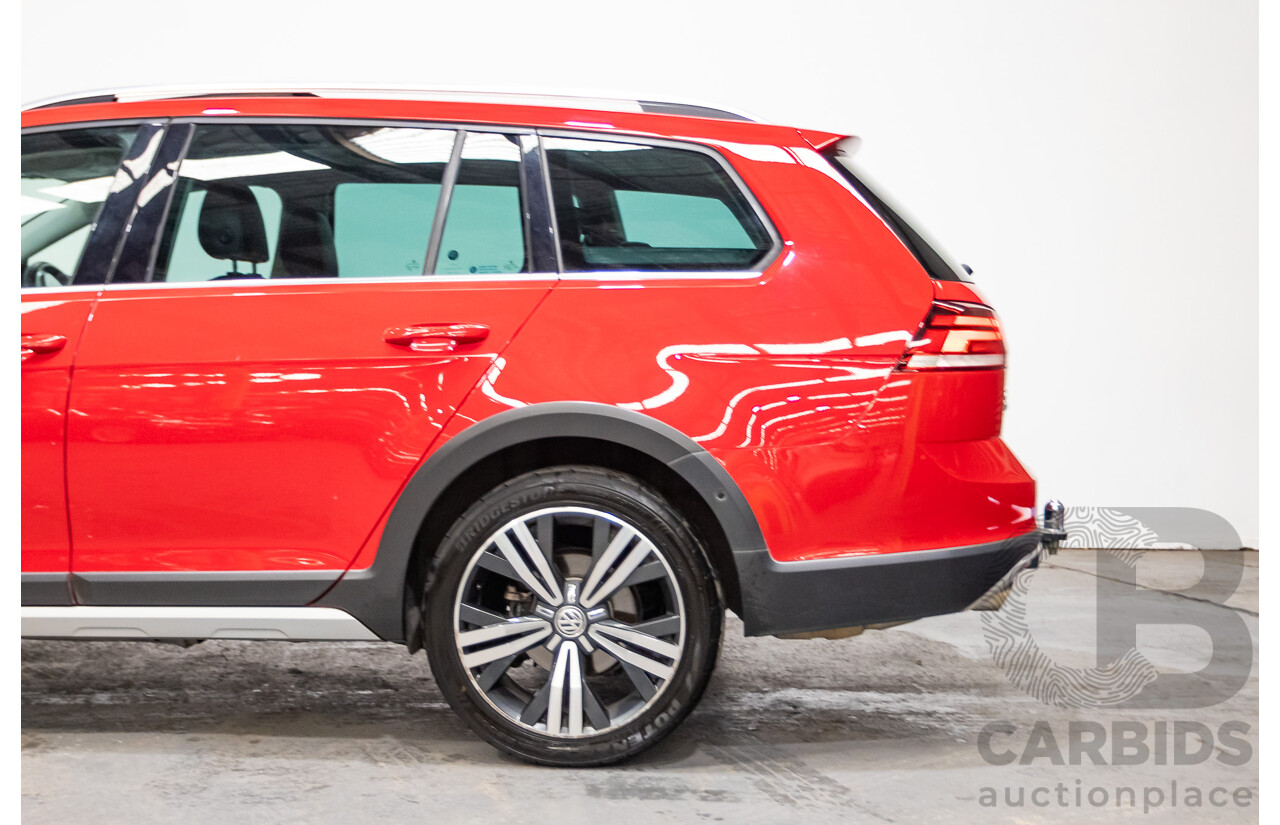 06/2017 Volkswagen Golf ALLTRACK 135 TDI Premium (AWD) AU MY18 4D Wagon Tornado Red Turbo Diesel 2.0L