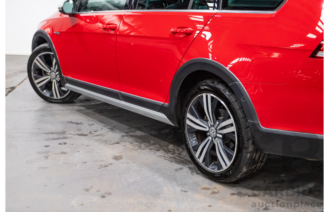 06/2017 Volkswagen Golf ALLTRACK 135 TDI Premium (AWD) AU MY18 4D Wagon Tornado Red Turbo Diesel 2.0L