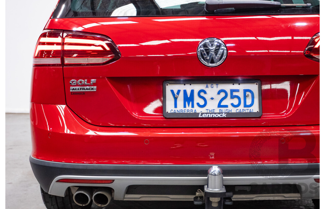 06/2017 Volkswagen Golf ALLTRACK 135 TDI Premium (AWD) AU MY18 4D Wagon Tornado Red Turbo Diesel 2.0L