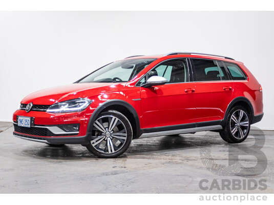 06/2017 Volkswagen Golf ALLTRACK 135 TDI Premium (AWD) AU MY18 4D Wagon Tornado Red Turbo Diesel 2.0L