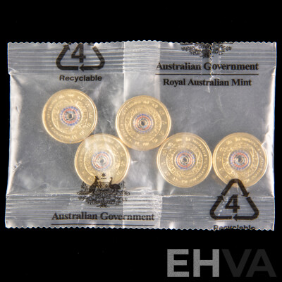 Five Australian RAM 2021 Two Dollar UNC Coins, Indigenous Military