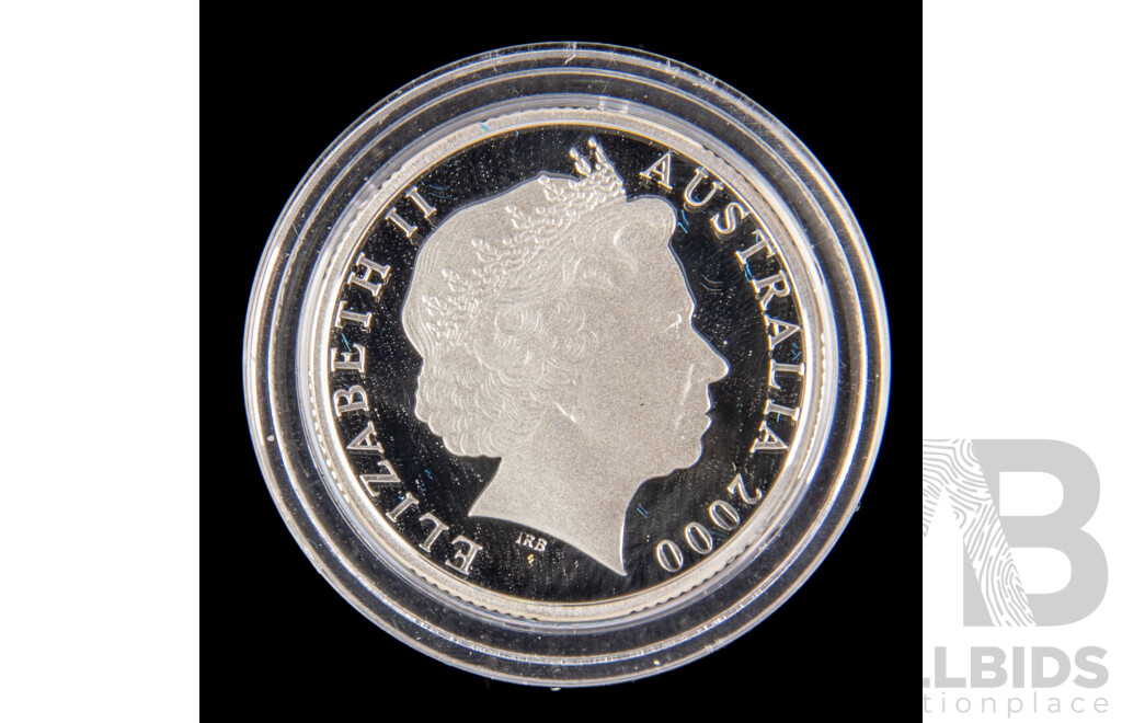 Australian 2000 Silver proof one dollar coin. HMAS Sydney 2 anniversary of sinking