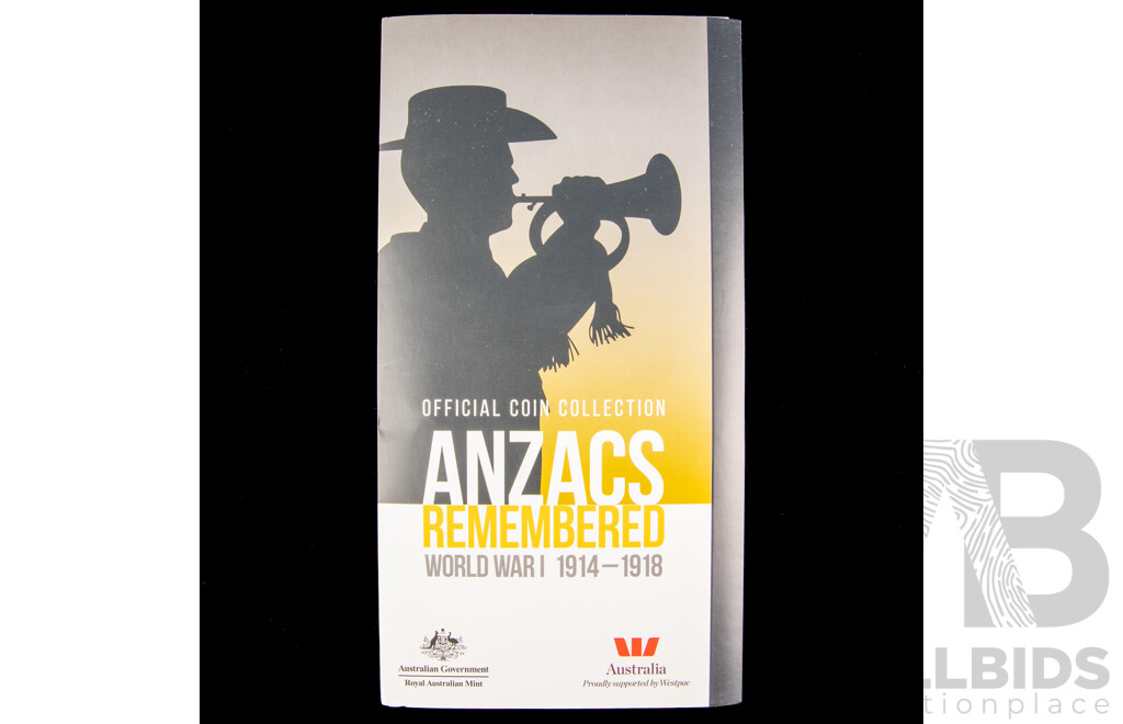 Australian 2015 Anzacs Remembered fourteen coin set