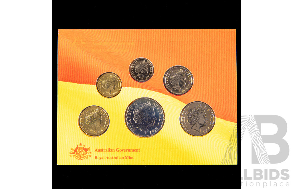 Australian 2007 six coin set, Year of the Surf Life Saver.