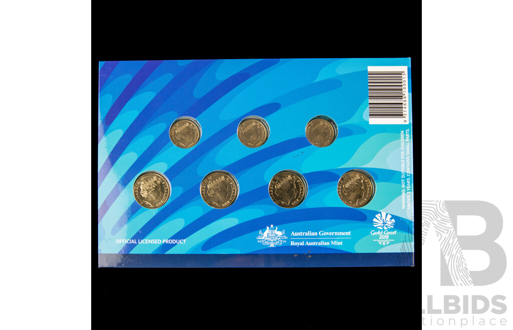 Australian 2018 seven coin set. Gold Coast Commonwealth Games.