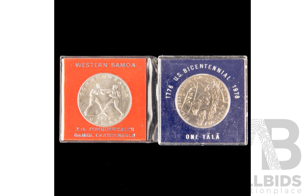 Samoa 1974 and 1976 one dollar Commemorative coins