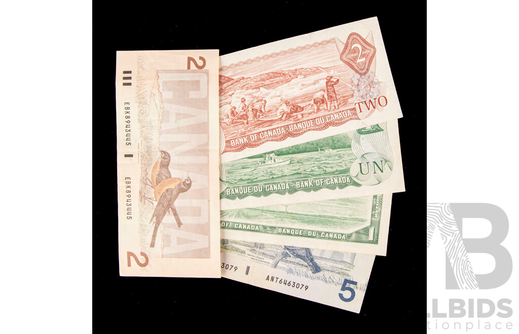 Canada 1954, 1973, 1974. 1986 (2) Notes. A/UNC.