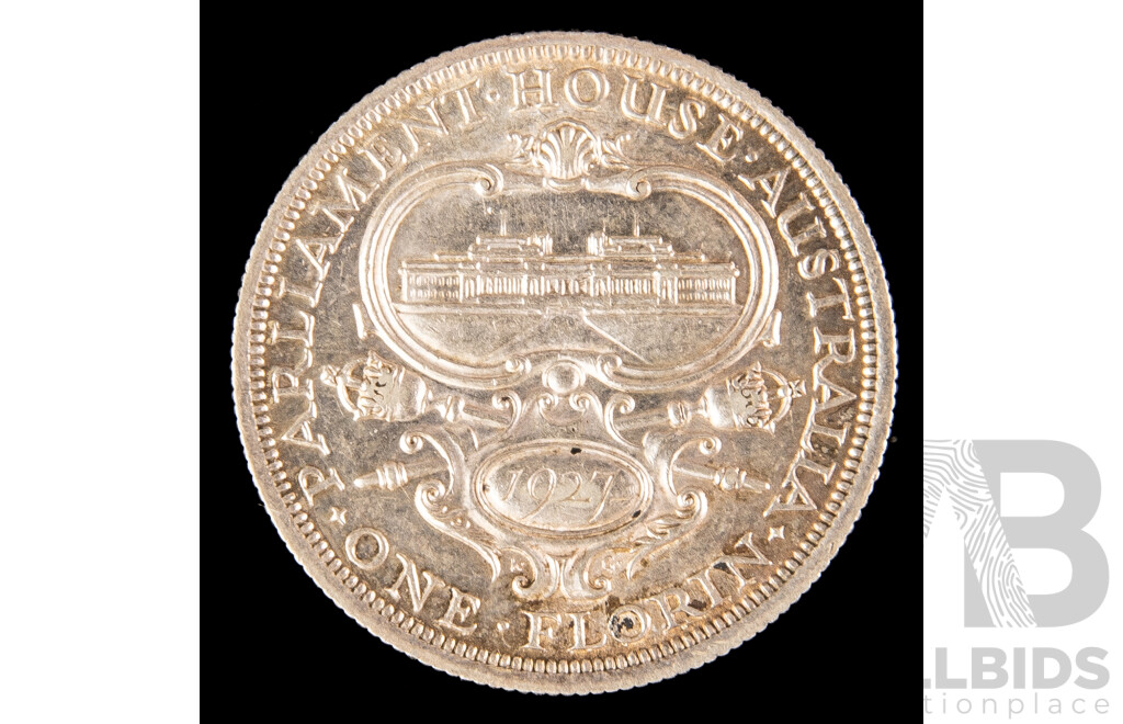 Australian 1927 Parlament a/UNC florin