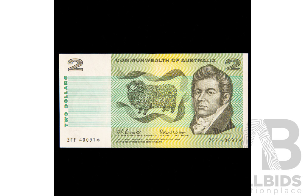 Australian 1966 Two Dollar EF Coombs/Wilson STAR Note.