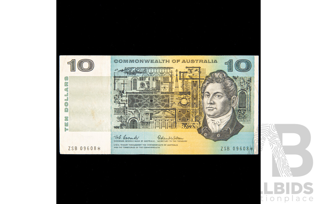 Australian 1966 Ten Dollar VF Coombs/Wilson STAR Note.