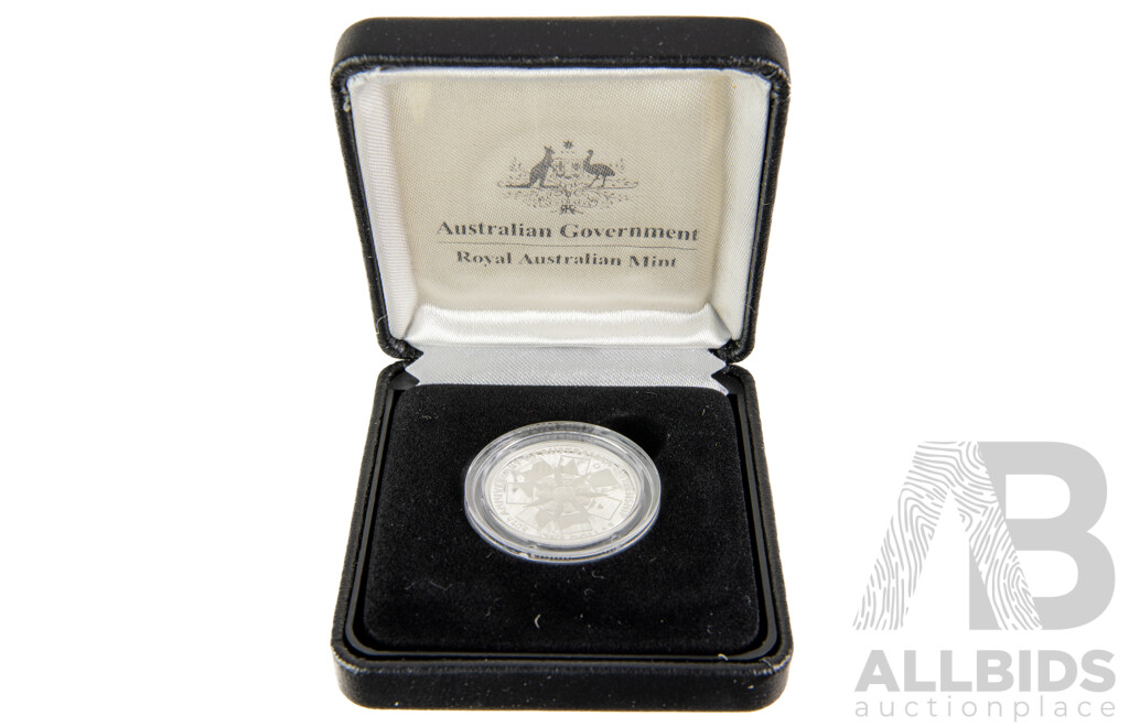 Australian2009 Citizenship silver proof one dollar coin