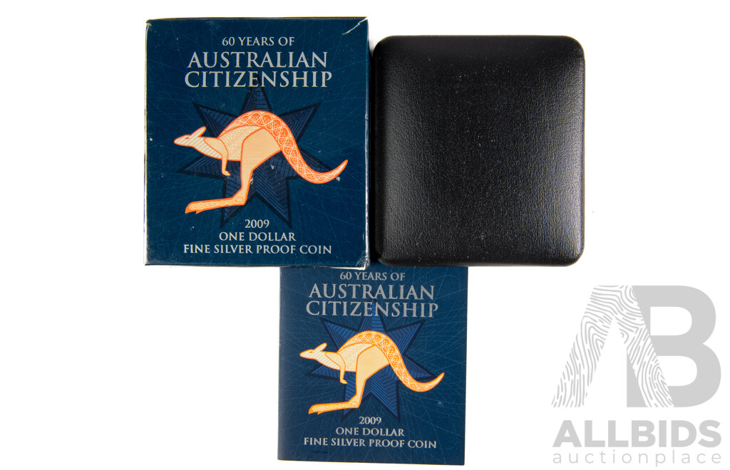 Australian2009 Citizenship silver proof one dollar coin
