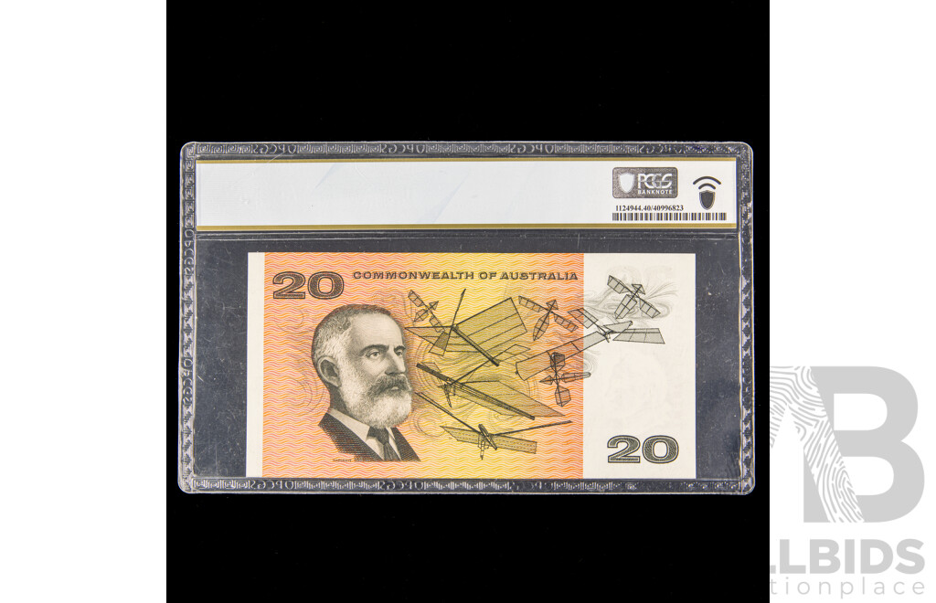 Australian 1967 twenty dollar note Coombs Randall . XBQ 461218 EF, R402F, first prefix.