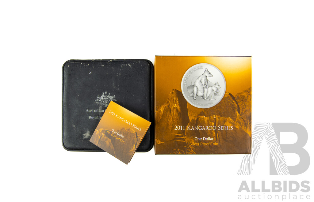 Australian 2011 Silver One Dollar Kangaroo Series, Rock Wallaby .999