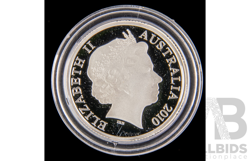 Australian 2010 Coinage fine silver prof one dollar coin