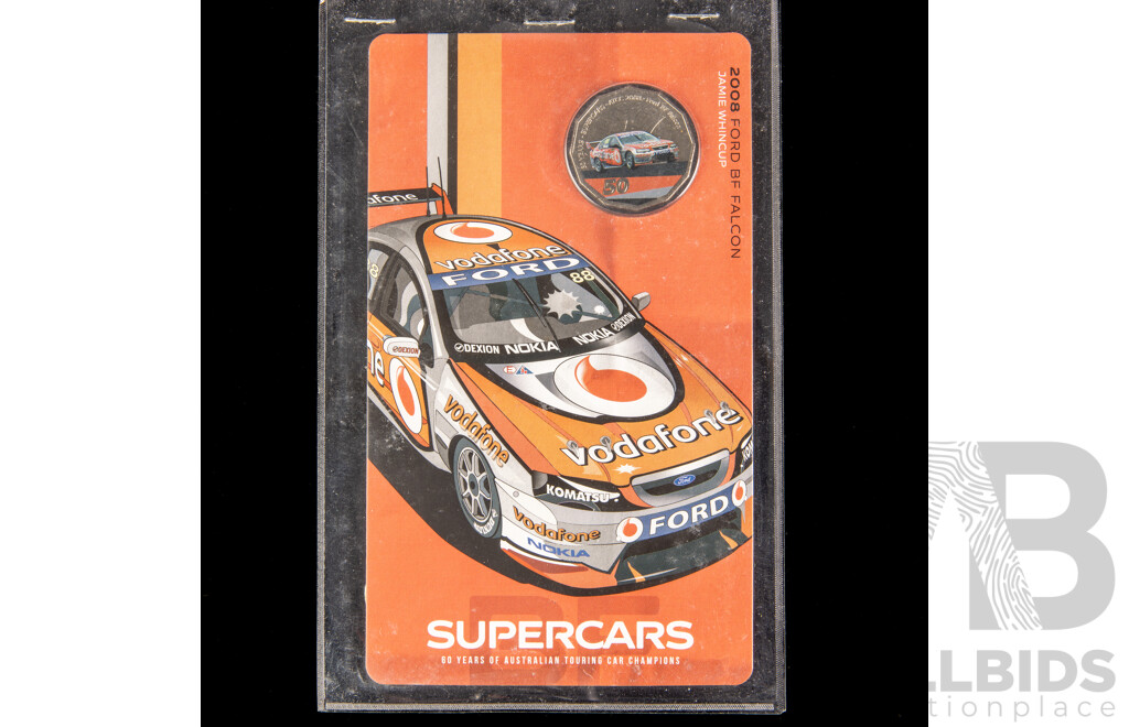 Eight Australian 2020 fiftty cent coins, SUPERCARS Set
