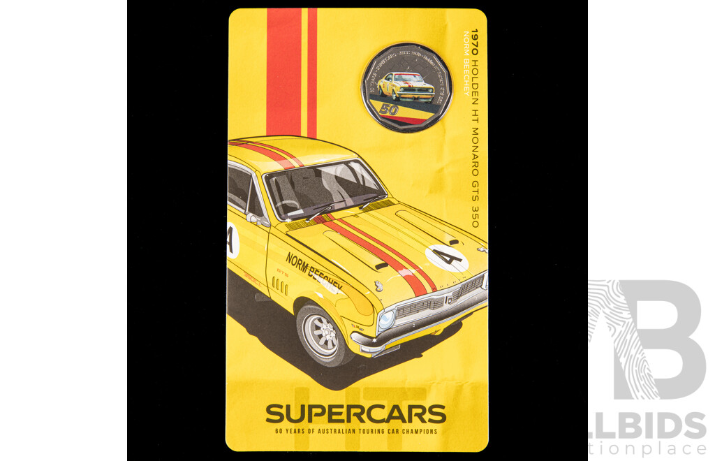 Eight Australian 2020 fiftty cent coins, SUPERCARS Set