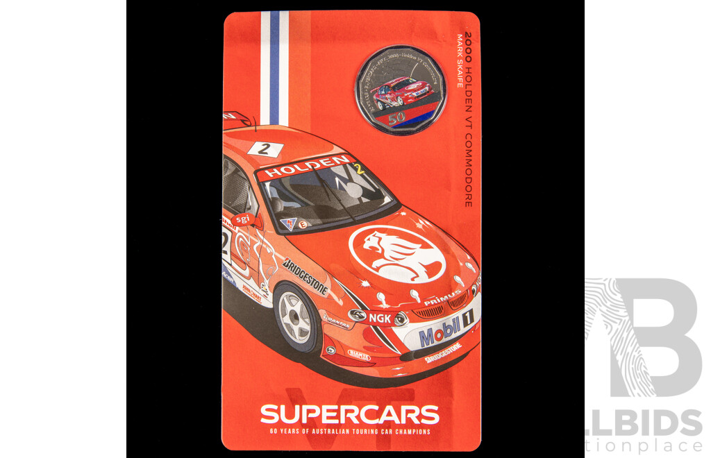 Eight Australian 2020 fiftty cent coins, SUPERCARS Set