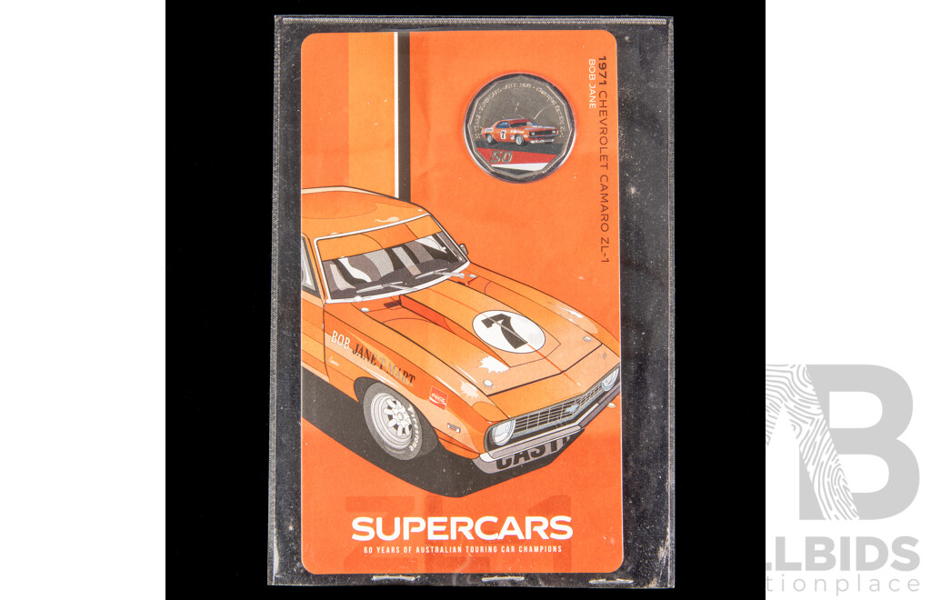 Eight Australian 2020 fiftty cent coins, SUPERCARS Set