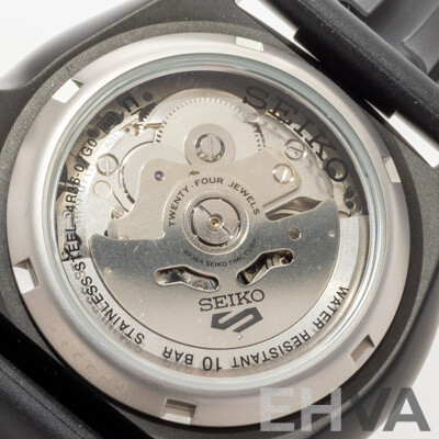 Seiko 42.5mm 5 Sports 'Street Style' Blackout Watch, Model SBSA025