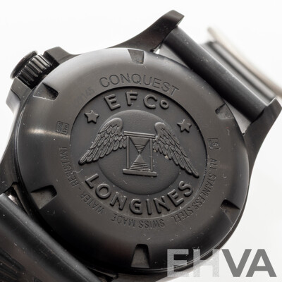 Longines 43mm Conquest PVD VHP Stainless Steel Watch, Model L3.726.4.56.6