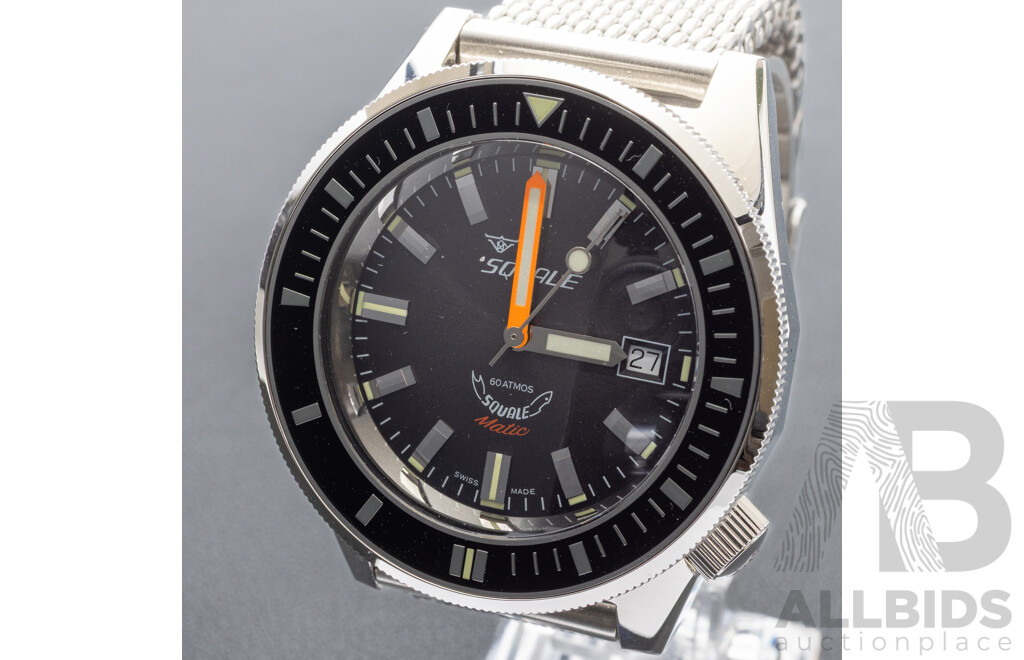 Squale 44mm Matic 600m Diver Watch, Model MATICXSA.ME22