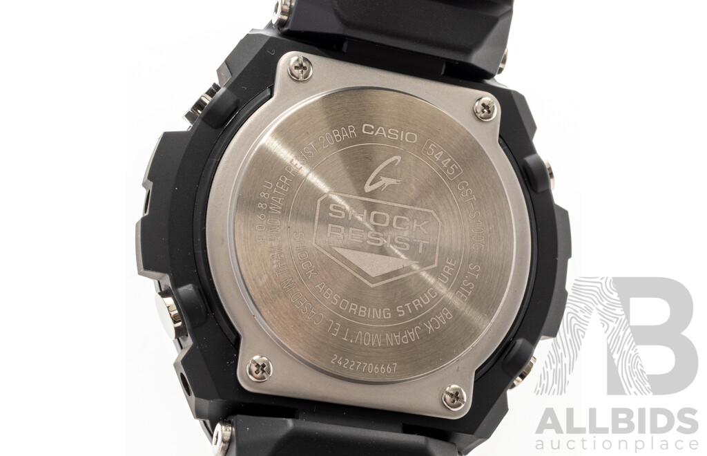 G-Shock 52.4mm GST-S100 Series Watch, Model GST-S100G-1B
