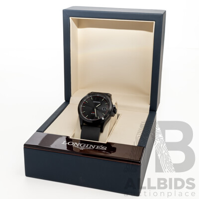 Longines 43mm Conquest PVD VHP Stainless Steel Watch, Model L3.726.4.56.6