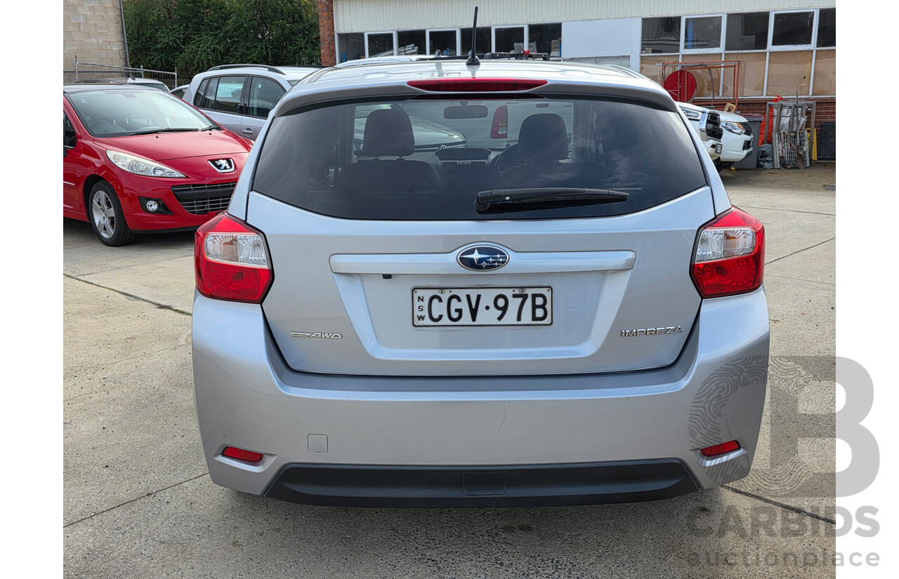 6/2012 Subaru Impreza 2.0i-S (awd) MY12 5d Hatchback Silver 2.0L