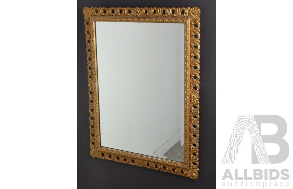 Vintage Gilt Framed Mirror with Deep Bevelled Glass