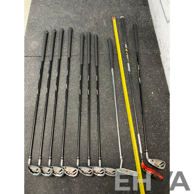 COBRA Golf Package Set, Including Stand Bag and Clubs (5,6,7,8,9,S,P,G,Hunter ZP-450, Fly-Z)