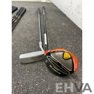 COBRA Golf Package Set, Including Stand Bag and Clubs (5,6,7,8,9,S,P,G,Hunter ZP-450, Fly-Z)